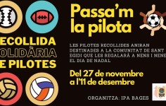 Acció solidaria IPA Bages PASSA’M LA PILOTA!