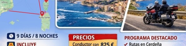 RUTA MOTERA PER SARDENYA, CÒRCEGA i MÒNACO